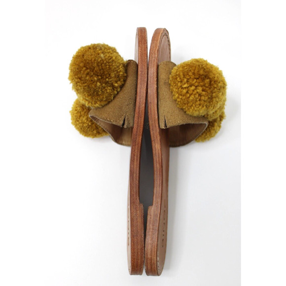 Binge Sandals 8 Kai Pom Pom Slip On Slides Flat Shoes Size Talla Women's 8 - Picture 9 of 14